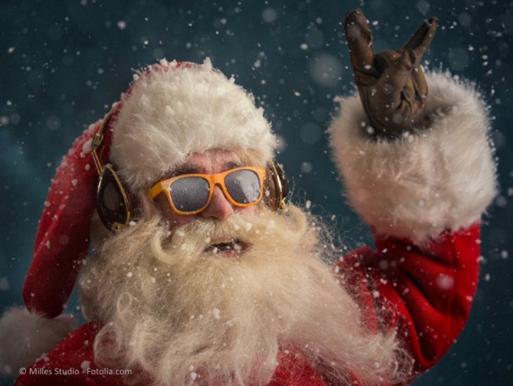 Santa Clause im Weihnachtsgeschäft